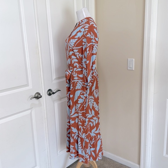 NWOT Hobbs London Magda Full Button 3/4 Sleeve Waist Tie Shirt Dress Size 10 - Picture 8 of 14